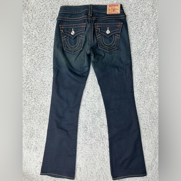 True Religion Jeans Womens 25 Boot Cut Dark Wash Made in USA Basic Rodeo Party - Picture 4 of 4
